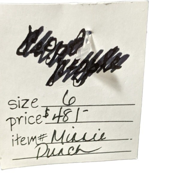 Micro polka dot shift dress navy, white pockets, exposed zipper snap 6 - Picture 3 of 7